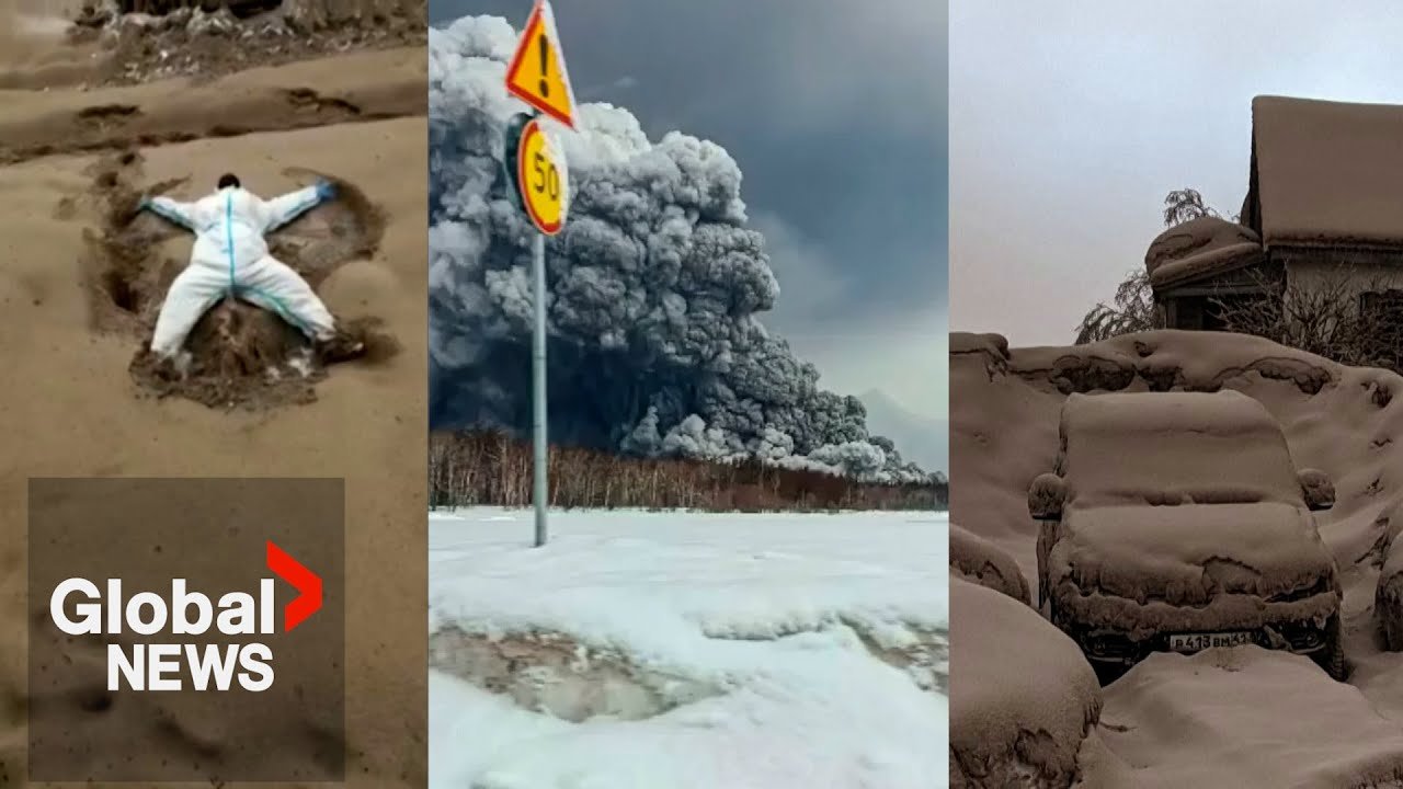 Russia volcano eruption spews ash cloud, covering towns in volcanic dust