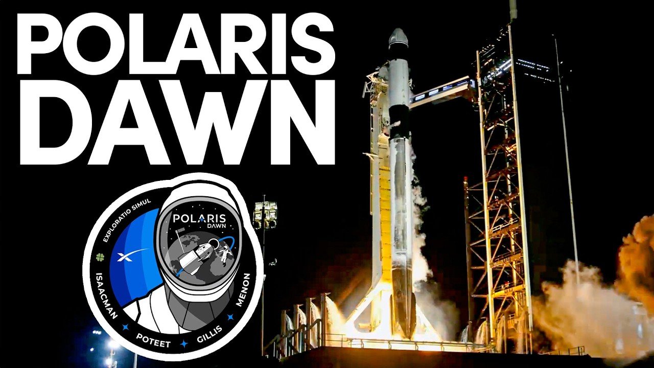 Polaris Dawn Launch Rapid Replay - Historic SpaceX Mission