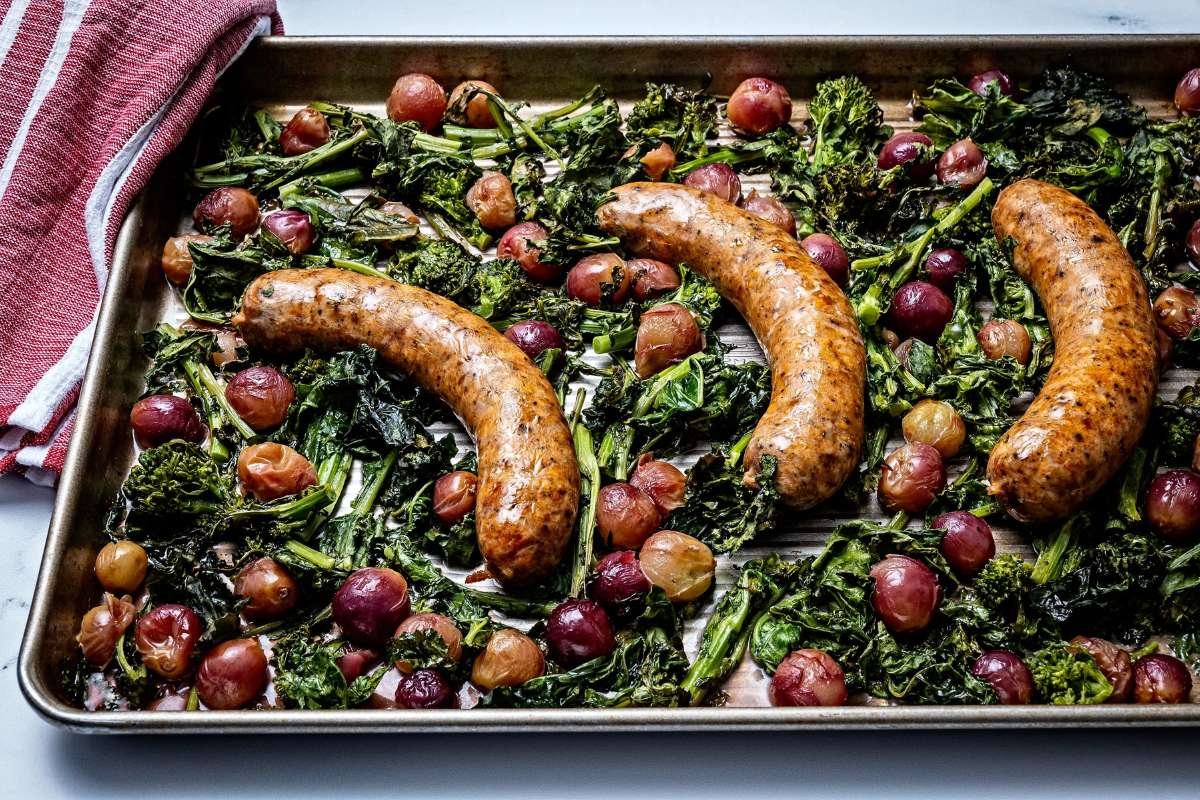 Sheet Pan Italian Sausage and Grapes | CIO Women Magazine