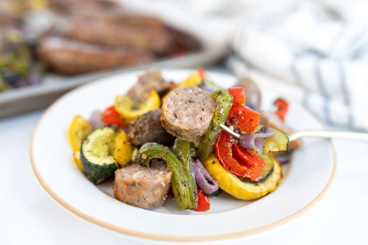 Sausage and Rainbow Veggie Roast | CIO Women Magazine